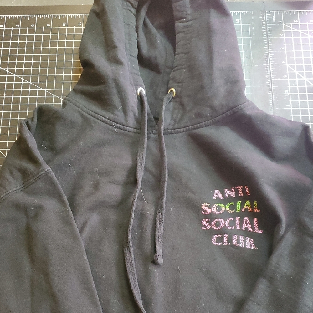 Anti Social Social Club Black Hoodie with White Logo